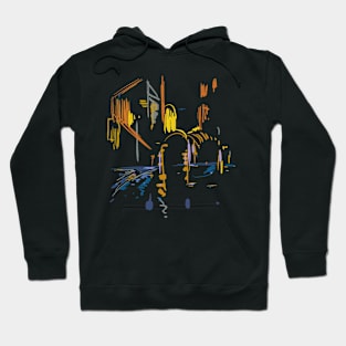 Village By The River In The Night Hoodie